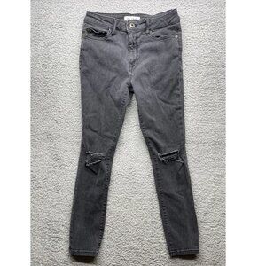 DL1961 Women's 27 Farrow Insta Slim Jeans Black Wash Denim Skinny